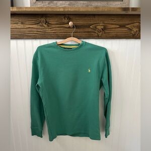 Polo by Ralph Lauren Men's Green Thermal Long Sleeved Shirt Sz L Preppy